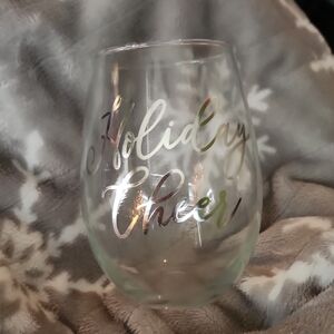 Holiday Christmas Wine Glass